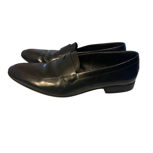 KG Kurt Geiger Floyd Mens Black Leather Penny Loafers Size 43 EU Made in Romania main image 4